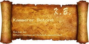 Kammerer Botond névjegykártya